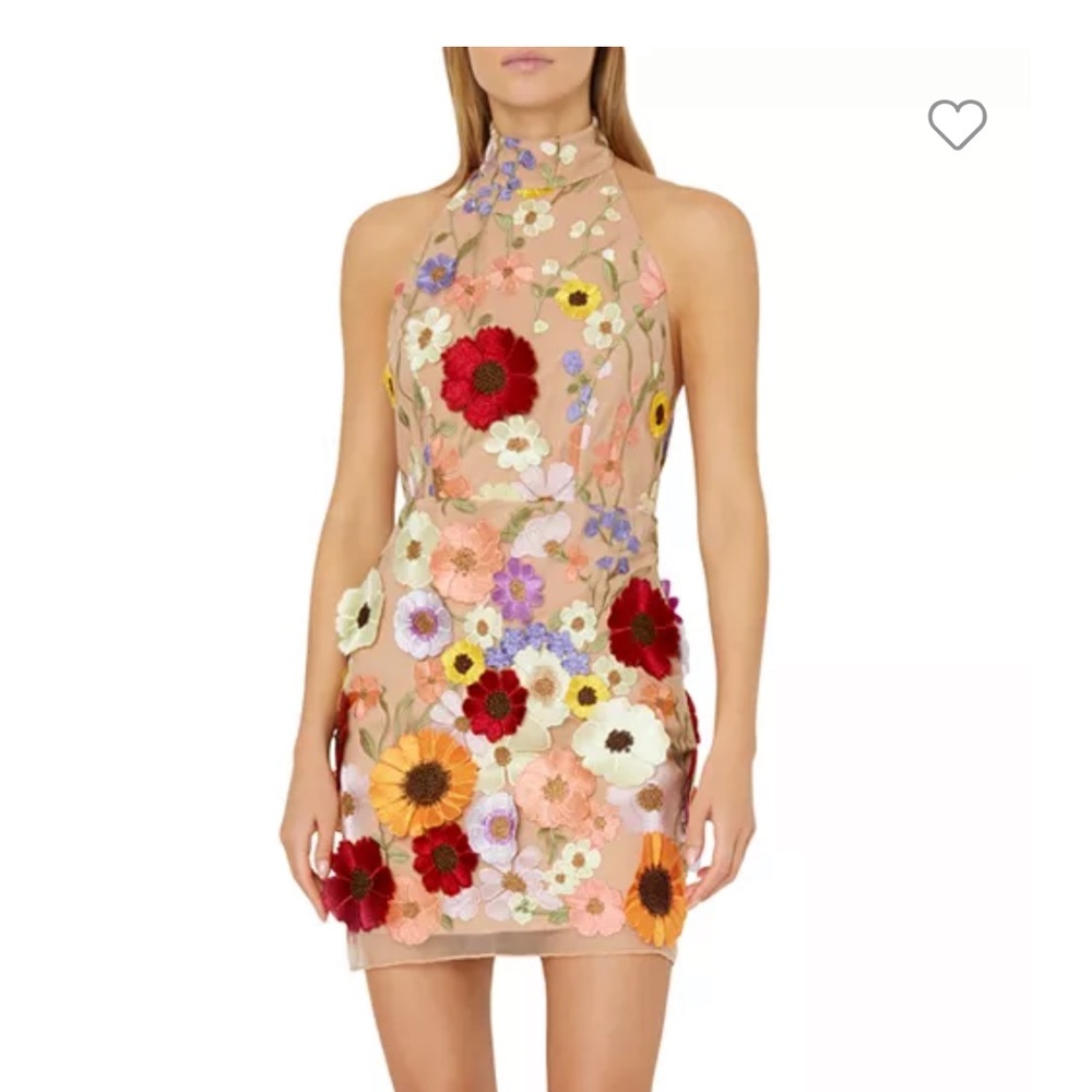 MILLY: “Hariet 3D Flower Sleeveless Mini Dress”